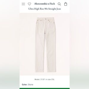 Abercrombie & Fitch straight leg high rise jeans
